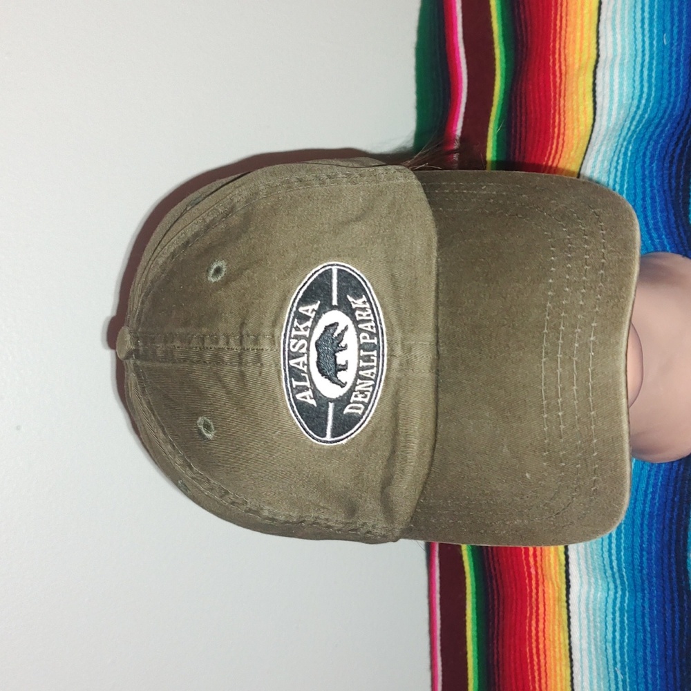 Alaska Nature Strapback Green Denali Park Moose Animals Outdoor Hiking Hat Cap
